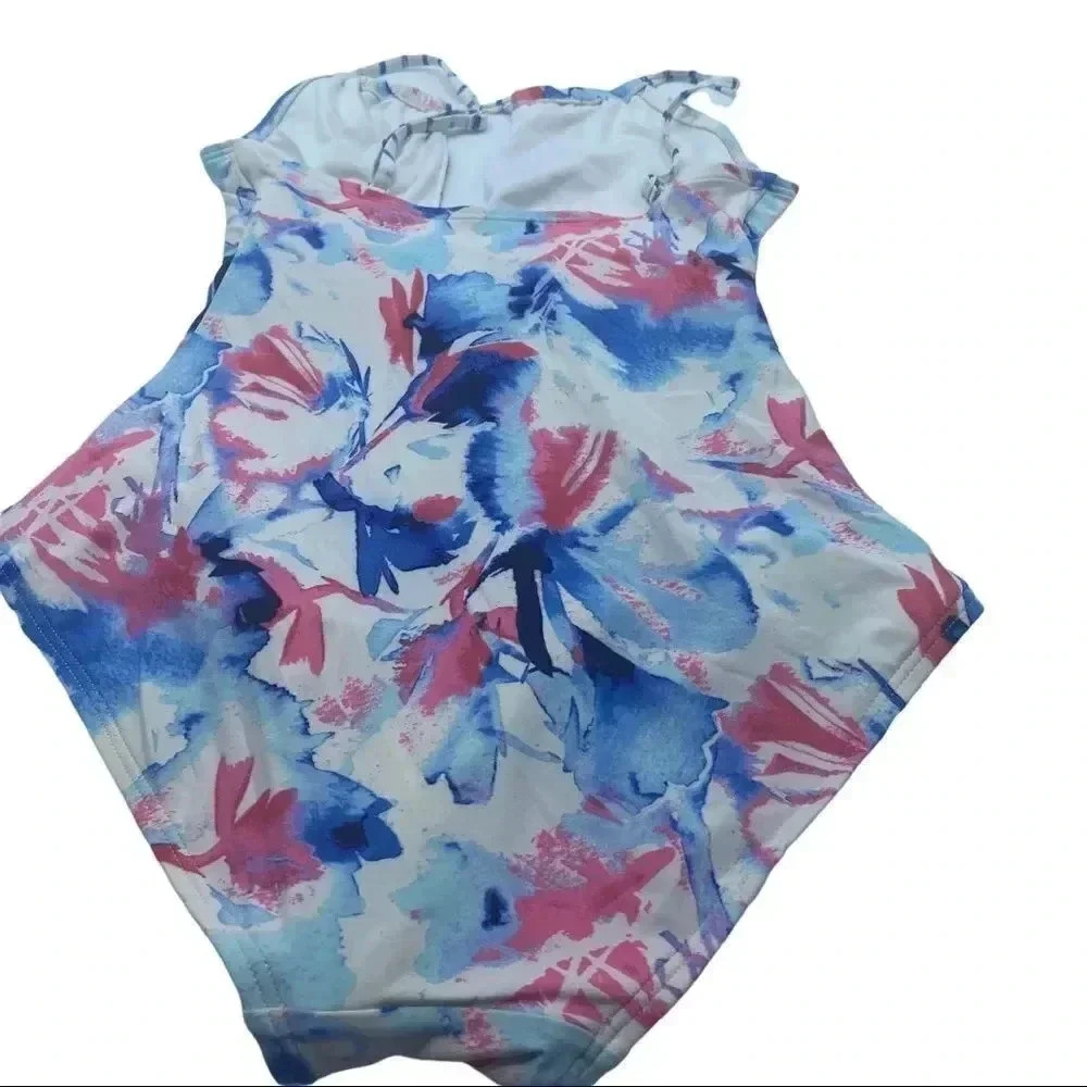 ✅ 3 for $15 ✅ Vince Camuto red,white and blue one piece swimsuit size 10 - Picture 3 of 11
